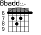 Bbadd11+ для гитары - вариант 4