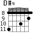 D#9 для гитары - вариант 4