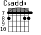 C6add9 для гитары - вариант 7