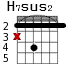 H7sus2 для гитары - вариант 1