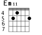 Em11 для гитары - вариант 4