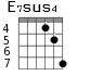 E7sus4 для гитары - вариант 7