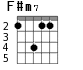 F#m7 для гитары - вариант 5