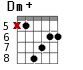 Dm+ для гитары - вариант 4