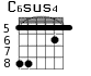 C6sus4 для гитары - вариант 3