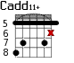 Cadd11+ для гитары - вариант 5