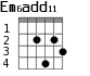 Em6add11 для гитары - вариант 1