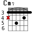 Варианты аккорда Cm7