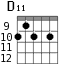 Варианты аккорда D11